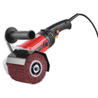 VEVOR Bürstenschleifer, 1200 W, 6-Gang variabler Drehzahlbereich (950-3200 U/min), Walzenschleifer, Schleifmaschine mit 4 Faserpolierrädern, Satiniermaschine für Edelstahl, Kunststoff, Holz
