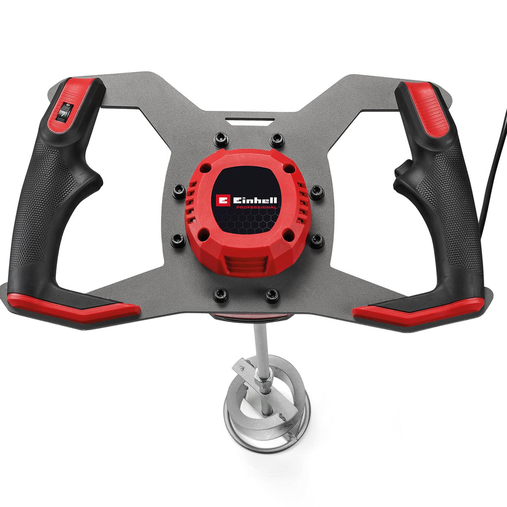 Einhell Farb-Mörtelrührer TP-MX 1700-2 CE (1700 W, M14 Rühreraufnahme, Drehzahlelektronik, 2-Gang-Getriebe, Softstart, inkl. Ø 120 mm Rührer & Maulschlüssel)