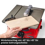Einhell Tischkreissäge TC-TS 8 (1200 Watt, 45 mm Schnitthöhe, Ø 210 mm Sägeblatt, Winkelanschlag, Parallelanschlag, Absauganschluss im Gehäuse)