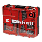 Einhell Schlagbohrmaschinen-Set TC-ID 1000 E Kit +64 (1010 W, Drehzahl-Elektronik, 13 mm-Schnellspannbohrfutter, Schlagzahl 48.000 min-1, inkl. 64-tlg. Zubehör-Set und Koffer)