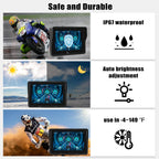CAMECHO [2025 Carplay Motorrad Dash Navi Display für Moto, 5 Zoll HD-Touchscreen Wasserdicht Motorcycle Navigationsgeräte mit Wireless Carplay Android Auto Bluetooth GPS FM EQ Ton