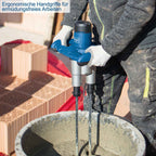 Scheppach Doppel Rührwerk PM1800D | 1800W | Stablänge: 570mm / Rührkorb-Ø: 110mm | Drehzahlregulierung in zwei Stufen | 2-Gang-Getriebe | Handrührwerk | Farb & Mörtelrührwerk | Farbrüher