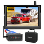 AUTO-VOX Magnetische Kabellos Rückfahrkamera, Weitwinkel Einparkhilfe mit 5" Monitor, 1080P IR Nachtsicht IP69K wasserdichte Rückfahrkameras für Wohnmobil Wohnwagen Anhänger(S4B)
