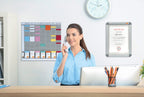 Nobo T-Karten Büro Planungsset, Wandmontage, Haftnotizen Set mit 7 Spalten & 24 Slots, Größe 2, inkl. T-Karten bunt & Indexspalte 2911080