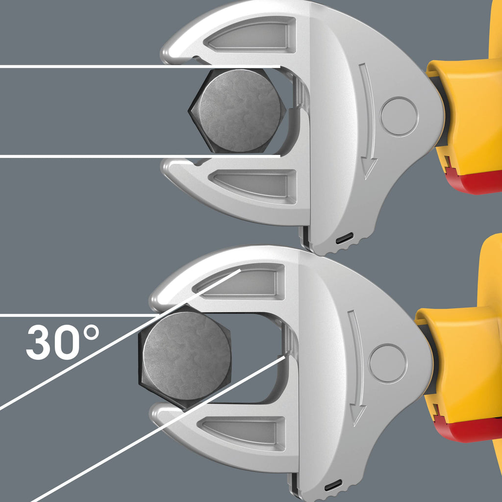 Wera 05020170001 6004 Joker VDE 4 Set 1, VDE-isolierter selbstjustierender Maulschlüssel-Satz, 4-teilig