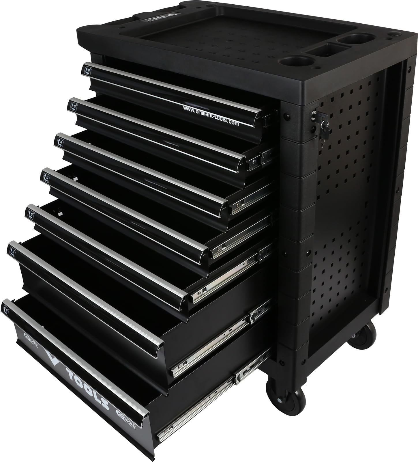 Brilliant Tools BT152900 Werkstattwagen mit 7 Schubladen, leer