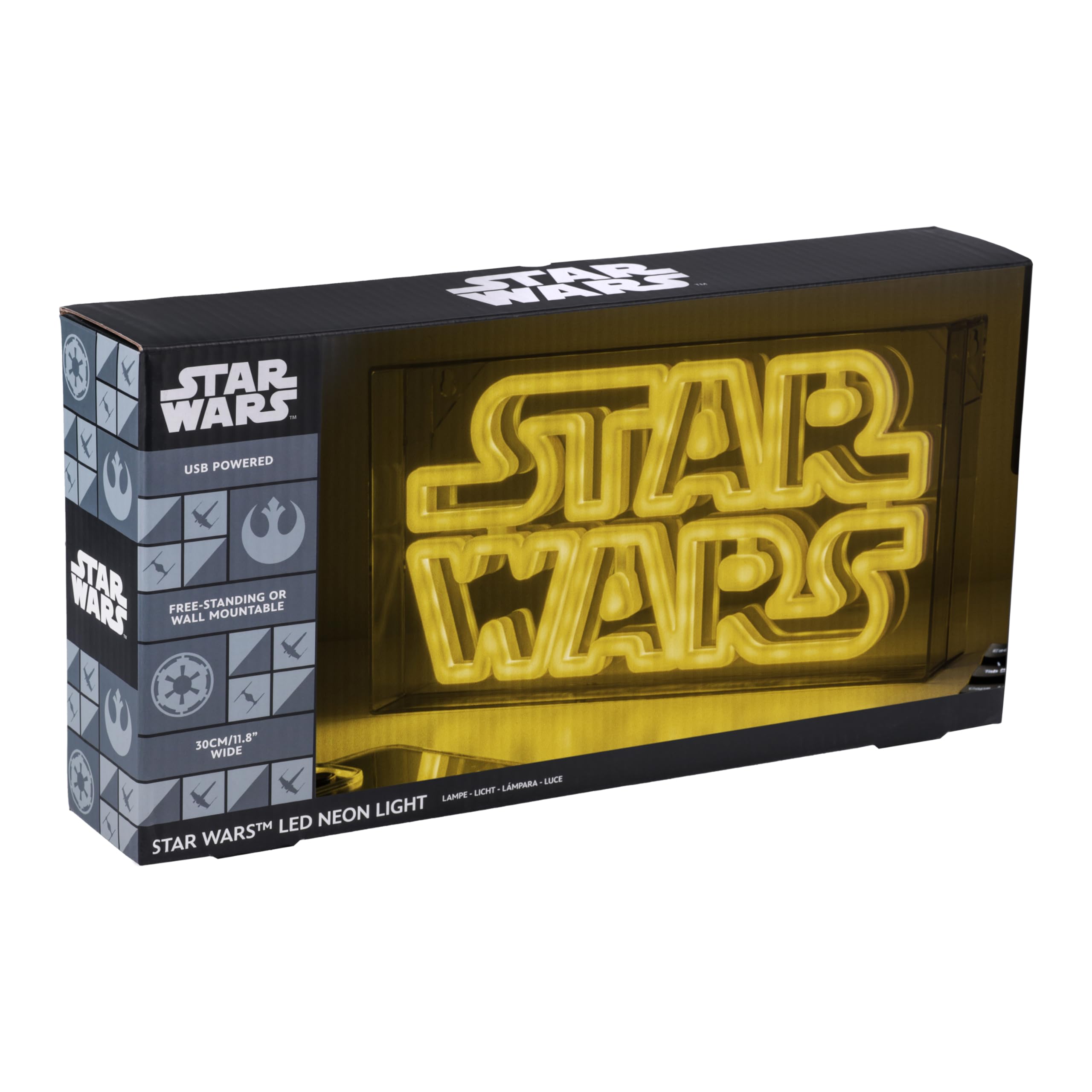 Star Wars LED Neon Licht - Offiziell lizenziertes freistehendes oder wandmontierbares Lichtzeichen - Gaming-Raum-Zubehör & Film-Memorabilia-Deko, Bunt