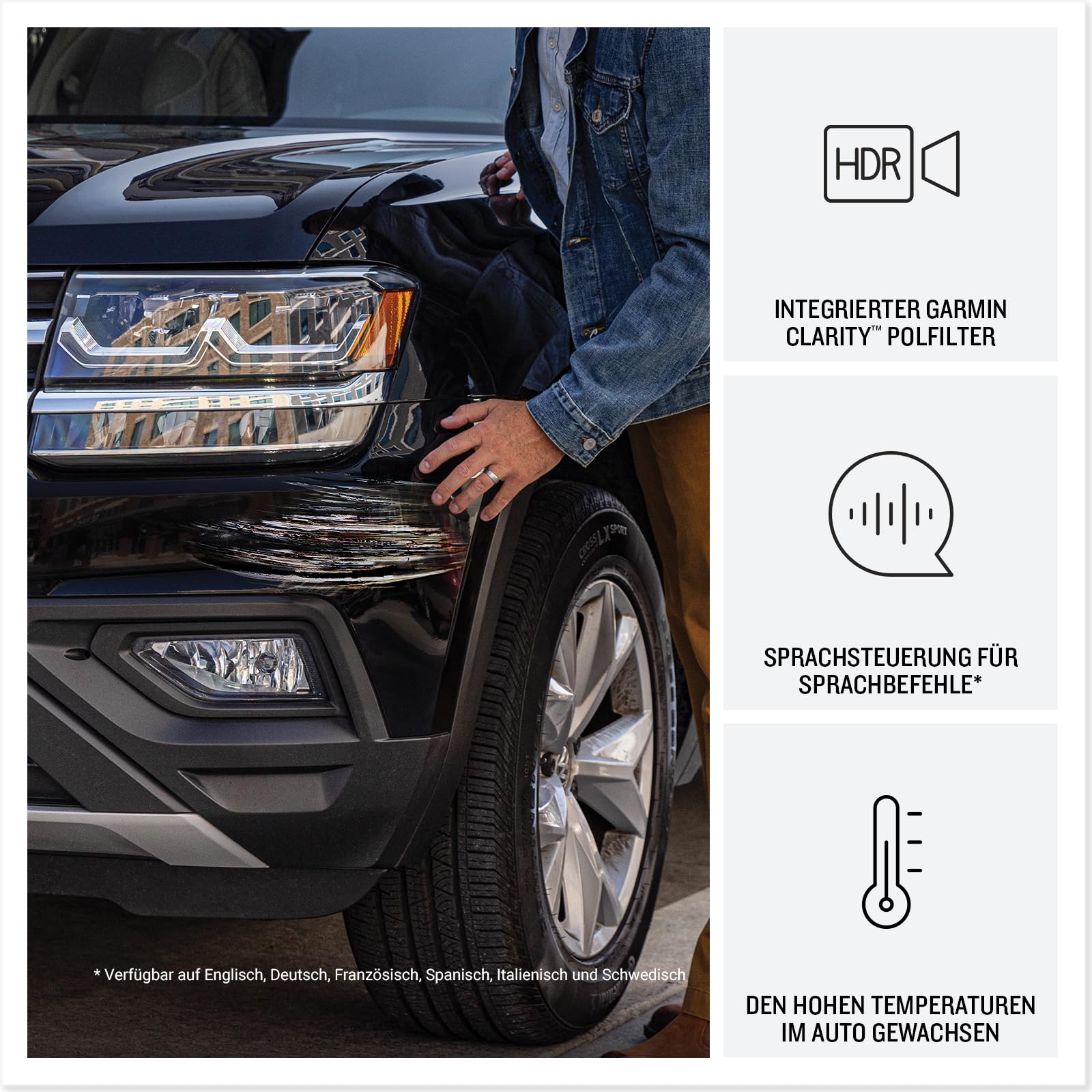 Garmin Dash Cam™ Mini 3 - kleine Dash Cam mit 1.080p HD-Auflösung, 140° Bildwinkel, Garmin Clarity Polfilter und automatischer Unfallerkennung