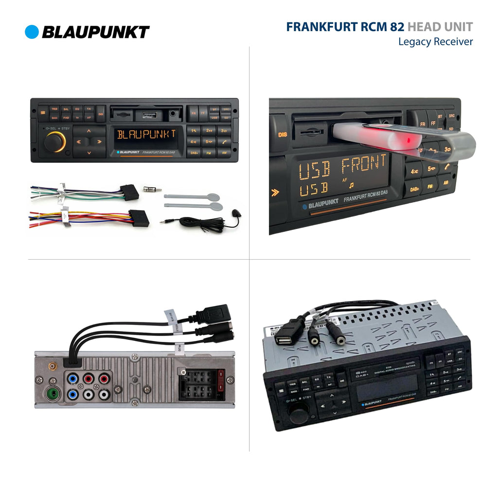 Blaupunkt Frankfurt RCM 82 DAB,1-DIN Autoradio, DAB+, Bluetooth, AUX; USB, SD-Karteneingang, Lenkradfernbedienung, Freisprecheinrichtung, Equalizer, 200 Watt, schwarz