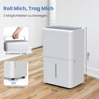 Newentor Luftentfeuchter elektrisch 30L, Entfeuchter elektrisch keller, Raumentfeuchter elektrisch, Dehumidifiers for home für 245m³/90m², mit Timer, Filter, Ablaufschlauch, 10 J. Gar.