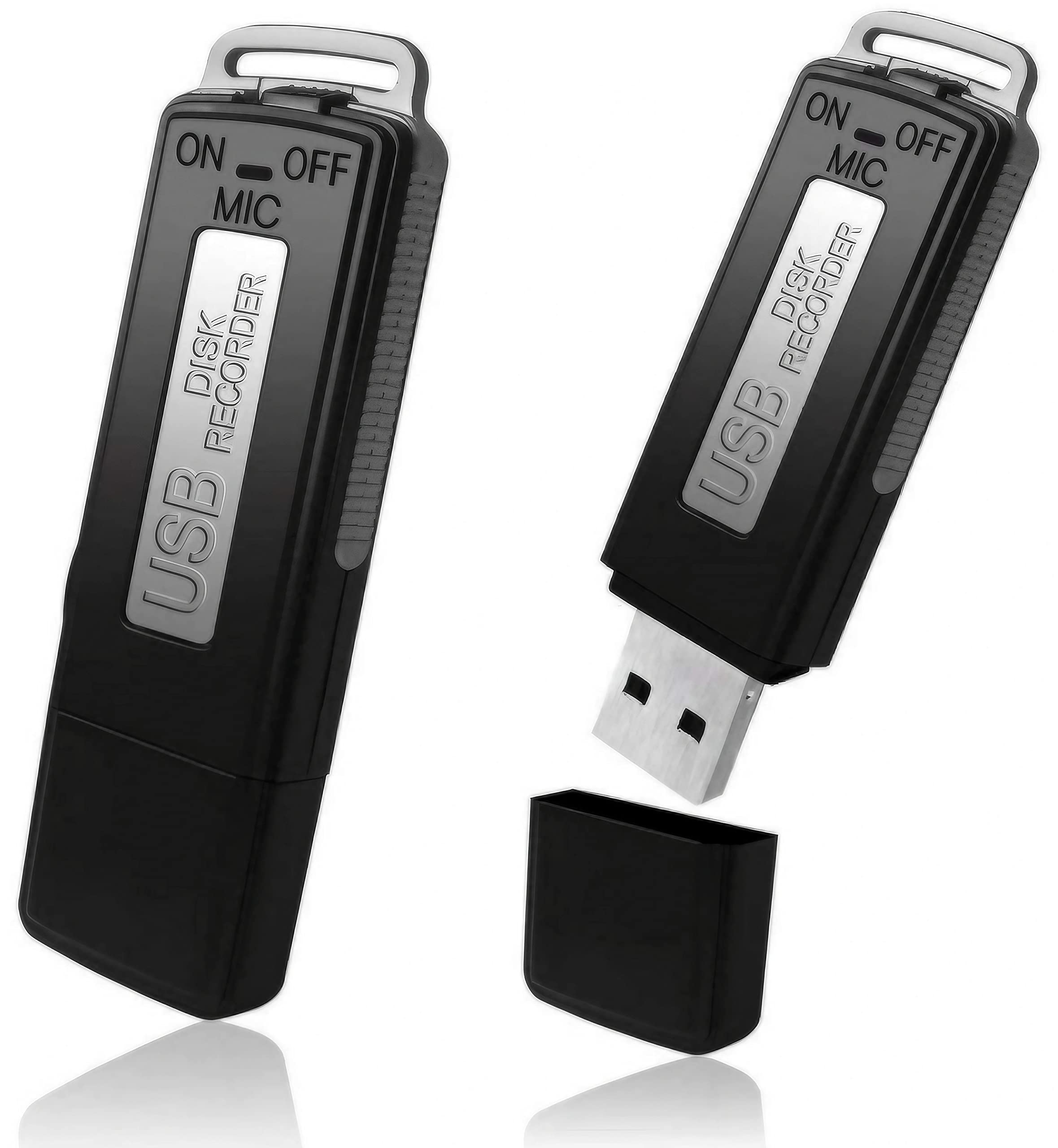 Digitales Diktiergerät, USB, Mini-Sprachaufnahme, Spion, 8 GB, kleiner Spion, USB, für Meetings, Interviews, Konferenzen, Unterricht, mit Speicher für mehrere Stunden Aufnahmezeit ST-1