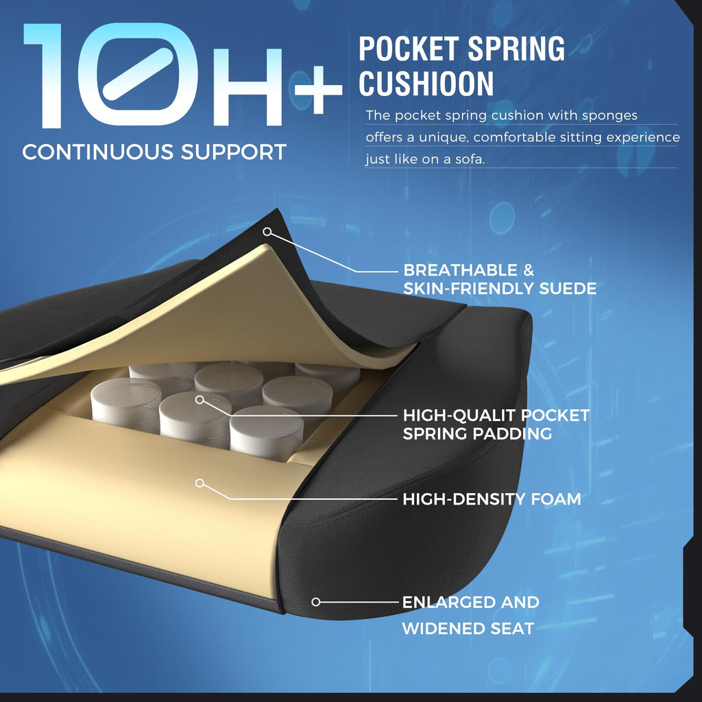 GTPLAYER Gaming Stuhl, Atmungsaktiver Bürostuhl, bürostuhl ergonomisch, Hochwertiger - Stoff, Ergonomischer PC Stuhl, 160° Verstellbare Rückenlehne und ausziehbare Fußstütze, Grau