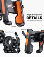 Grefay Fahrrad Handyhalterung【1S Schnelle Demontage】 Motorrad Handyhalter Mit 360 Drehung Outdoor Lenker Handyhalter für Rennrad MTB Scooter für 4,5-7,0 Smartphone
