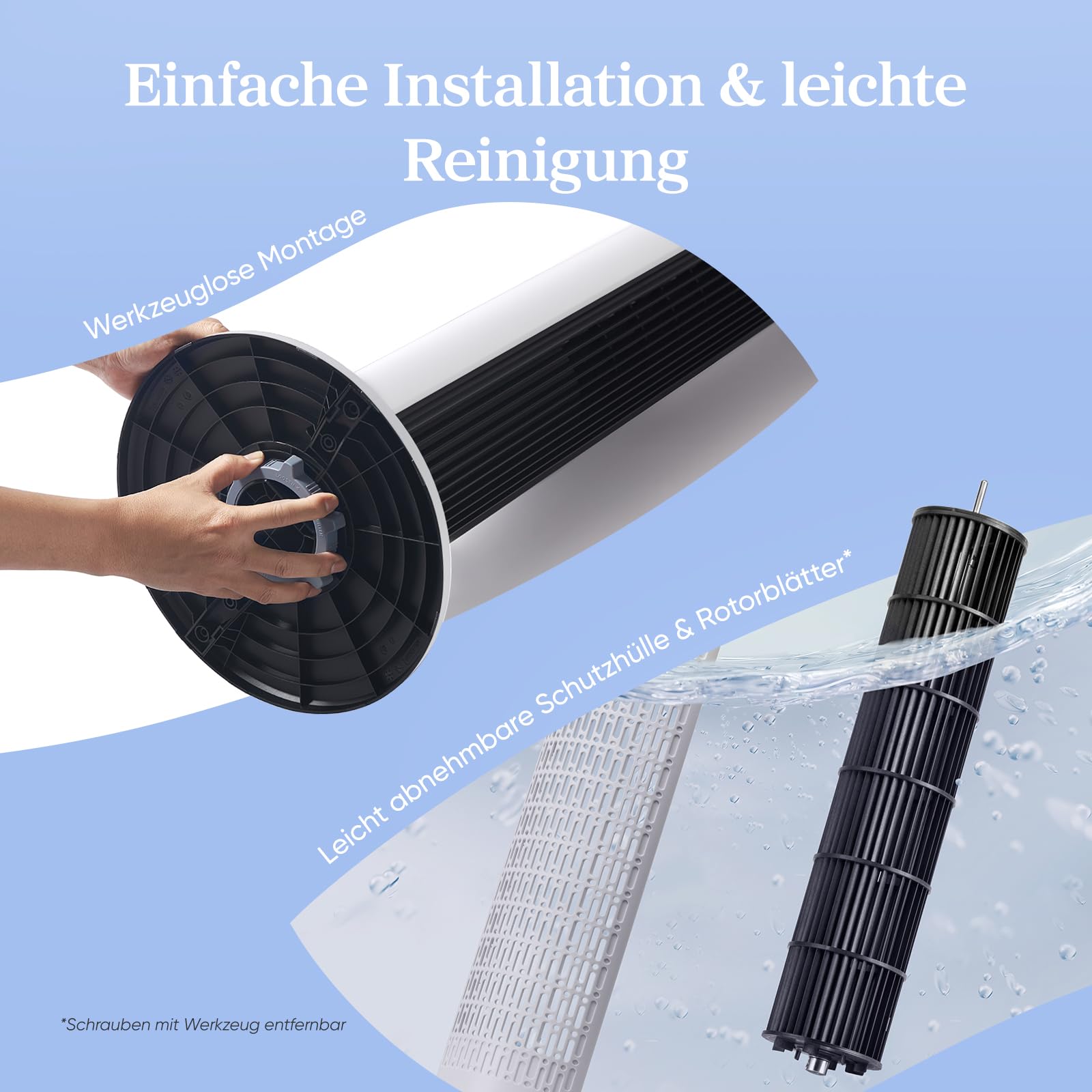 Levoit - DC Motor Turmventilator - 20dB sehr leiser Ventilator - 4 Modi/12 Stufen/12 Std Timer - Fernbedienung & Kühlung - Tower Fan mit 7,9m/s Geschwindigkeit - 24W Standventilator - Weiß, 92 cm