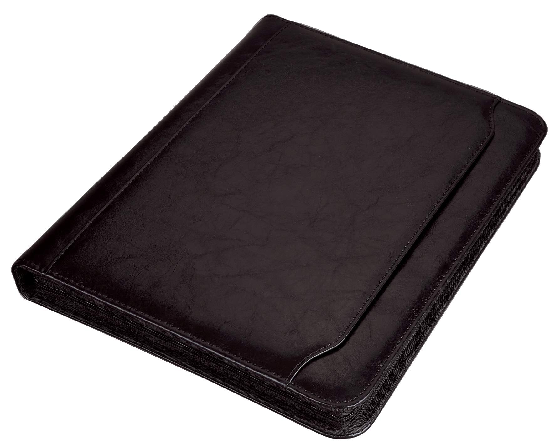 Alassio 30064 - Ringbuchmappe MASSA im DIN A4 Format, Schreibmappe aus Lederimitat, Dokumentenmappe in braun, Mappe ca. 34 x 27 x 4 cm, mit Taschenrechner