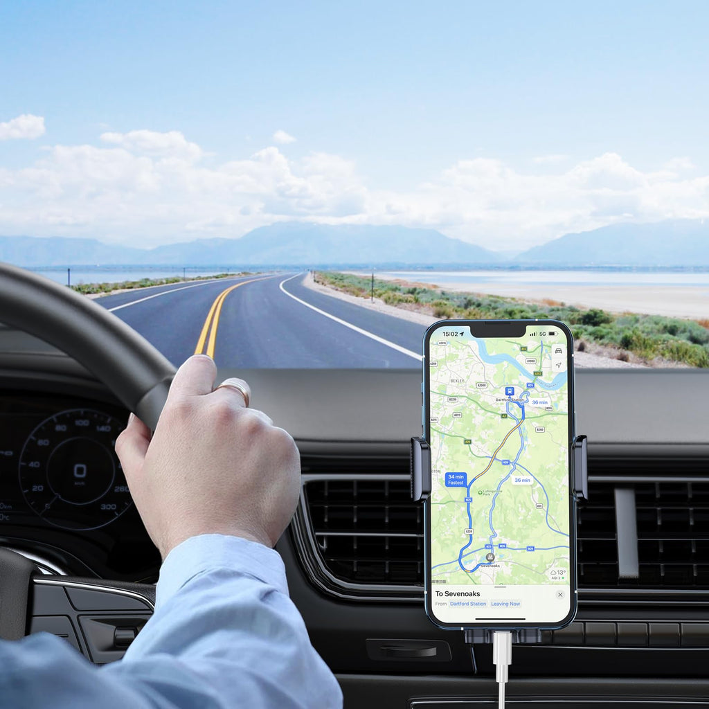 Blukar Handyhalterung Auto, Handyhalter für Autos Lüftung mit Upgraded Stabilere Version & EIN-Knopf-Release, 360° Drehbar KFZ Autohalterung für iPhone, Galaxy und Andere Android Smartphone