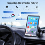 8'' Tragbares Carplay Display für Apple CarPlay & Android Auto, 1440x900 HD Display, Magnetische Halterung, OTA-Updates, Rückfahrkamera, Bluetooth, Sprachsteuerung, GPS-Navigation