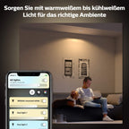 Philips Hue Milliskin White Ambiance Einbauspot, Weiß, (400lm / 70mm), 1er Pack, warm- bis kaltweißes Licht, steuerbar via App, kompatibel mit Amazon Alexa (Echo, Echo Dot), neue Generation