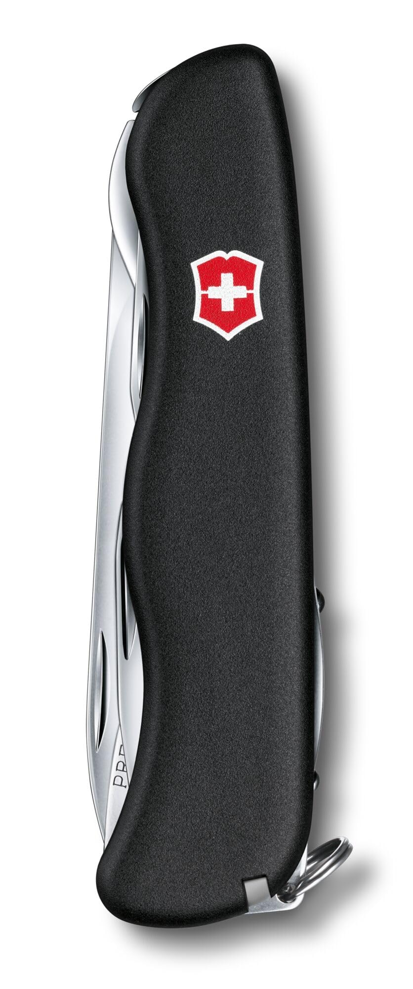 Victorinox Schweizer Taschenmesser, Picknicker, Swiss Army Knife, Multitool, 11 Funktionen, Schraubendreher, Feststellklinge, Schwarz