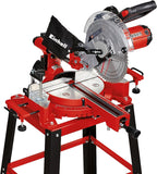 Einhell Zug-Kapp-Gehrungssäge TC-SM 2531/2 U (1900 W, max. 70 mm x 310 mm Schnitttiefe/-breite, Ø 254 mm Sägeblatt, Untergestell, neigbarer Sägekopf, Zugfunktion, Laser)