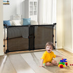 Ausziehbar Türschutzgitter,Babygitter,Treppenschutzgitter,Hundegitter,80-140cm Breit, 71cm Hoch, Wohnung Türgitter Öffnung in Zwei Richtungen