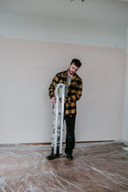 DRABEST Klappleiter Klapptritt Alu Leiter 2 x 5 Stufen Trittleiter Beidseitig Mehrzweckleiter bis 125 kg Belastbar Leiter