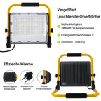 OUSIDE 150W LED Baustrahler mit Stativ und 4m Kabel,IP66 Wasserdichter Arbeitsscheinwerfer mit Schuko-Stecker für Werkstatt,Wartung oder Baustelle, 6500K Kaltes Weißes Licht,15000 Lumen