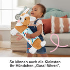 Fisher-Price Baby-Spielzeug zum Spielen in der Bauchlage, 3-in-1 Hündchen Spielkissen mit BPA-freiem Beißring, Rassel und Spiegel-Spielzeug