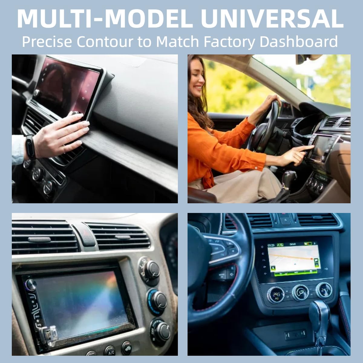 Universal Einbauschacht,Autoradio Doppel DIN Schacht Radio,Doppeldin Montage Rahmen Halterung,Universal Auto Radio Montage Rahmen,Kompatibel für VW Golf Polo Audi Ford Mercedes Peugeot