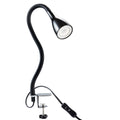 B.K.Licht - Schreibtischlampe mit Kabelschalter, dimmbar in Stufen, schwenkbar, Tischlampe, Klemmleuchte, Tischleuchte, Bürolampe, Leselampe, Leselicht, Klemmlampe, 60x5,5 cm, Schwarz