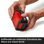 Original Einhell Akku PXC-Twinpack 4,0 Ah Power X-Change (Li-Ion, 18 V, 2X 4,0 Ah, für alle PXC-Geräte geeignet, proaktives Batteriemanagement, situativ angepasste Ladezyklen)