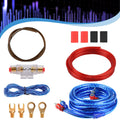 Verstärker Kabelsatz, Anschluss-Set Auto Verstärker Kabel Set, Subwoofer Kabel Set Endstufe Kabel, Car Audio Wire, 800W (10-Gauge Leitung, 4,5 Meter)