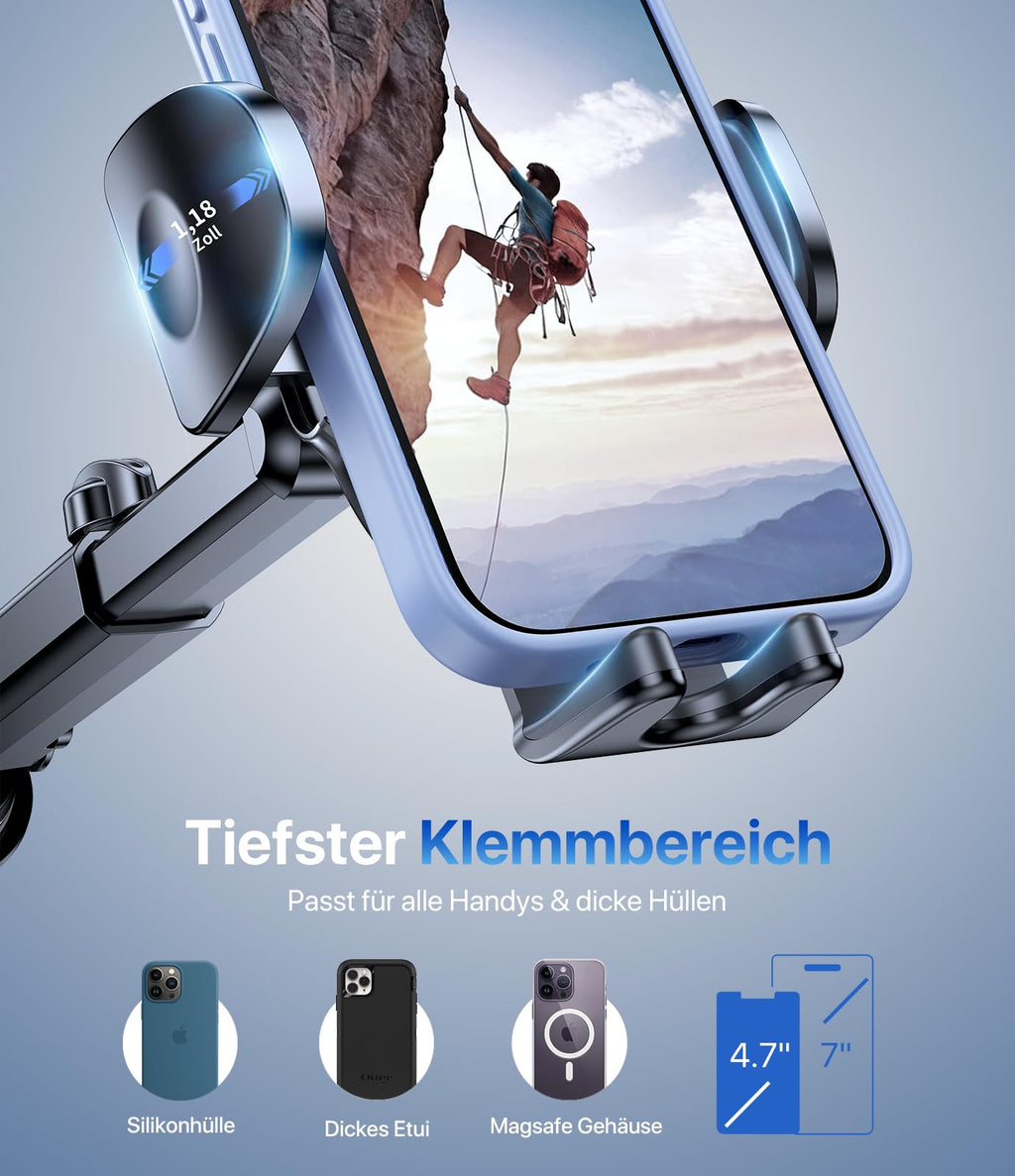 Miracase Handyhalterung Auto[Verbesserter Saugnapf] Handyhalter fürs Auto 360° Drehbar, Armaturenbrett Windschutzscheibe KFZ Handy Halterung für iPhone Galaxy Alle Smartphones