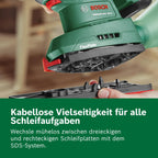Bosch Akku-Schleifer UniversalSander 18V-10 (ohne Akku; 18 Volt System; für die DIY-Holzbearbeitung; 32x Schleifpapier; im Karton) – Amazon Edition
