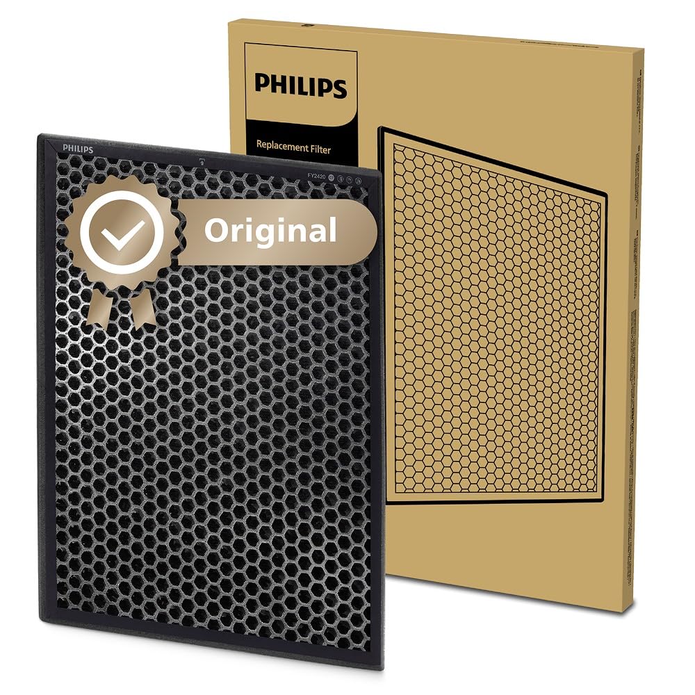 Philips NanoProtect Filter Aktivkohle und Vorfilter, 12 Monate Lebensdauer, Kompatibel mit AC2887 & AC2889, Schützt vor Pollen, Staub, Tierhaaren und Gasen (FY2420/30)