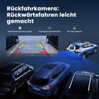 Krunia 9,26" Drahtloses Tragbares CarPlay Display für Apple CarPlay & Android Auto, OTA-Updates, Rückfahrkamera, Mirror Link, Bluetooth 5.0, Sprachsteuerung, GPS-Navigation, FM