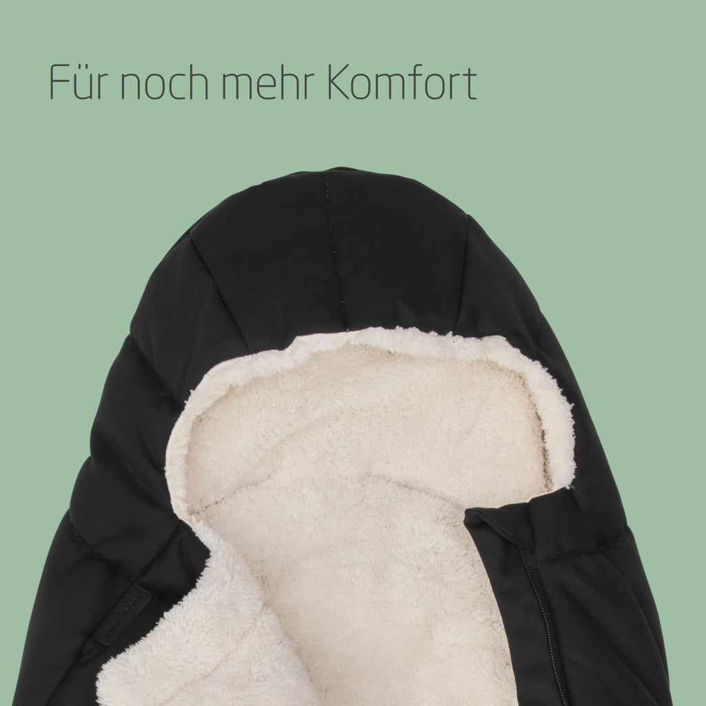 Maxi-Cosi kuschelig weicher 2-in-1 Fußsack, geeignet für alle Maxi-Cosi Kinderwagen, auch als Sitzpolster verwendbar, Twillic Black