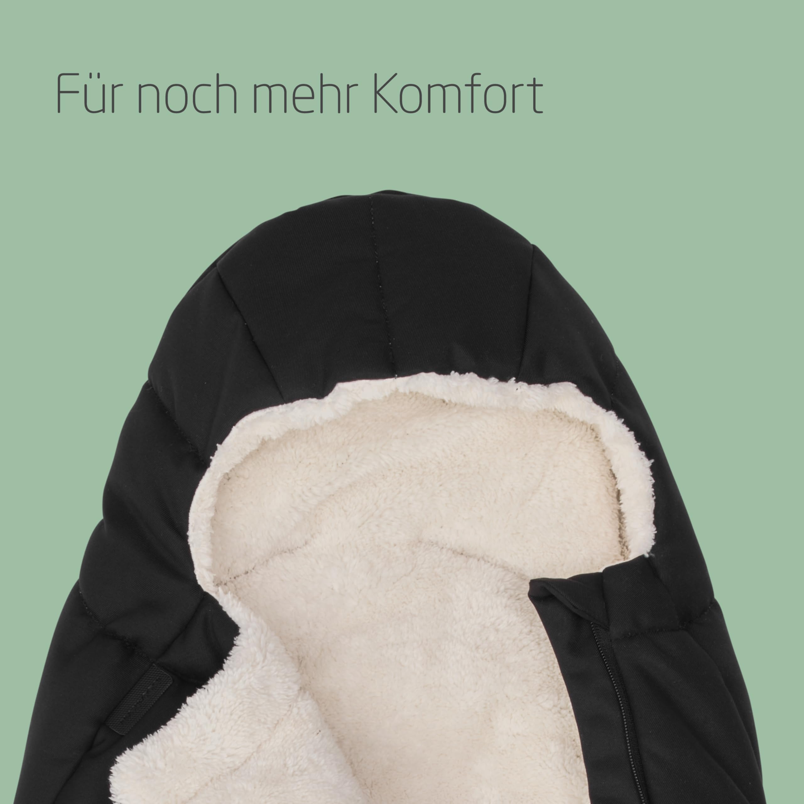 Maxi-Cosi kuschelig weicher 2-in-1 Fußsack, geeignet für alle Maxi-Cosi Kinderwagen, auch als Sitzpolster verwendbar, Twillic Black