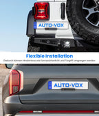 AUTO-VOX Solar Rückfahrkamera Kabellos mit 5" 1080P Monitor: 5000mAh Akku 2 Mins DIY Installation & Dual-Split Funk Rückfahrkamera, IP69K Wasserdicht Rückfahrkameras für Auto, LKW, Van, SUV, Wohnmobil