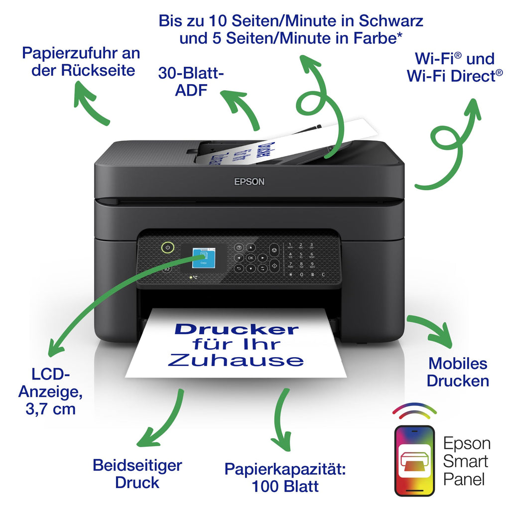WorkForce WF-2930DWF A4 kabelloser Multifunktionstintenstrahldrucker