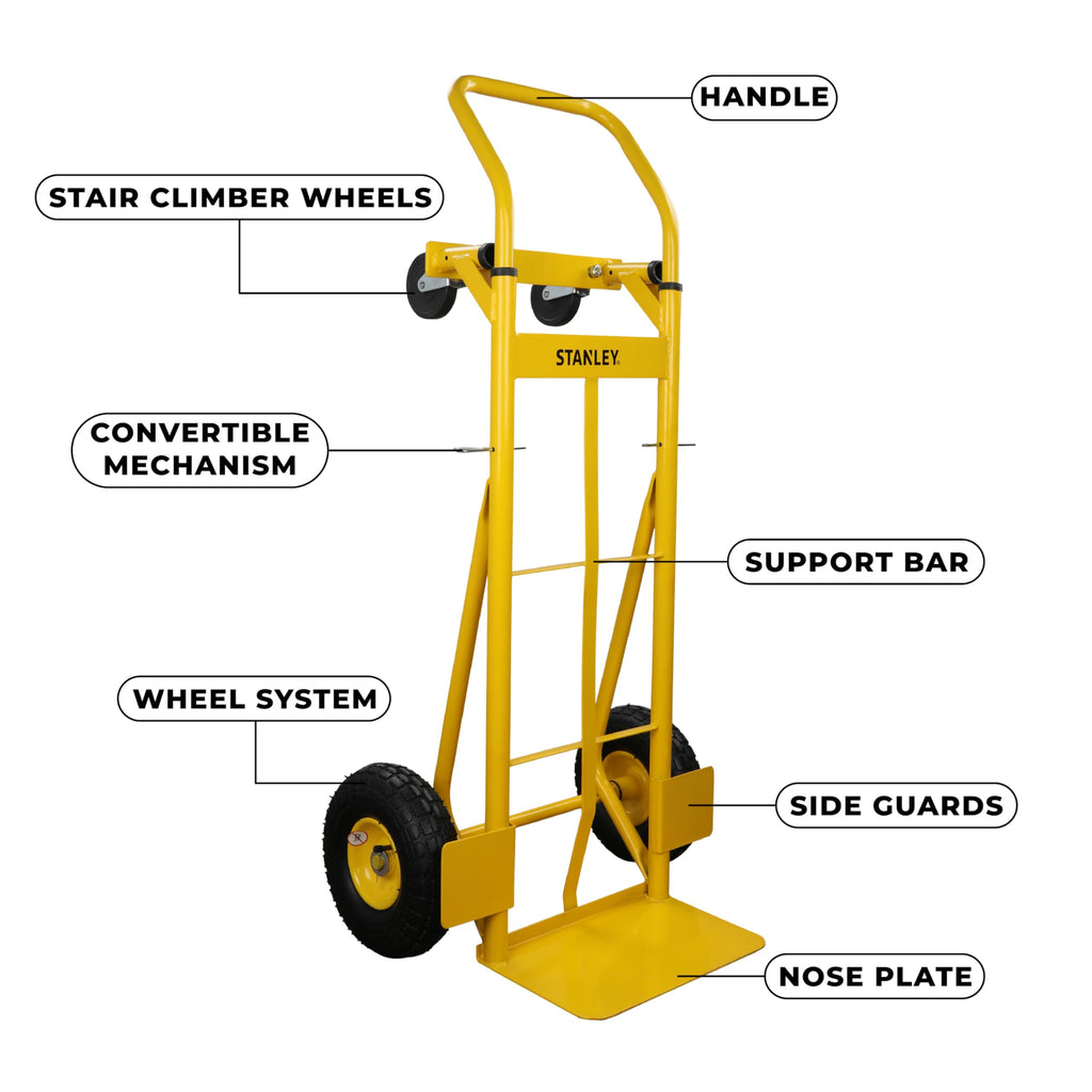 Stanley Sackkarre SXWTD-MT519-200KG Nutzlast - Sackkarre und Plattformwagen - Stahl - Geschäftlicher und Privater Gebrauch - Gelb