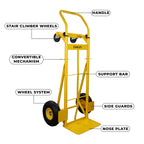 Stanley Sackkarre SXWTD-MT519-200KG Nutzlast - Sackkarre und Plattformwagen - Stahl - Geschäftlicher und Privater Gebrauch - Gelb