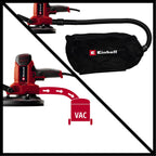 Einhell Trockenbauschleifer TC-DWS 225 (1220 W, Schleifteller mit Bürstenkranz, integrierte Staubabsaugung, inkl. 6x Ø 225 mm Schleifpapier)