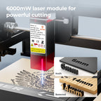 ACMER S1 6W Laser graviermaschine Anfänger, Tragbarer Laserschneider & Gravurgerät für DIY Holz, Metall, Acryl, Leder,130x130mm Gravurbereich, Laserklasse 4,Ideal für Kleinunternehmen