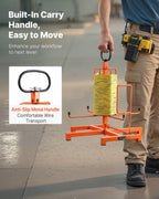 VEVOR Drahtspulenhalter, Boden- oder Wandmontage (45/22,7 kg), Kabelspulenspender, tragbare Drahtrolle mit Griff, drehbare Öse, für den Kabeltransport unter verschiedenen Bedingungen