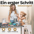 BEY & CO® Lernturm/Entdeckerturm aus Holz – Küchenhelfer für Kinder – 3-Fach höhenverstellbar, mit Rutschfester Oberfläche und kippsicheren Füßen - Montessori-Methode - Ab 12 Monaten (Weiß)