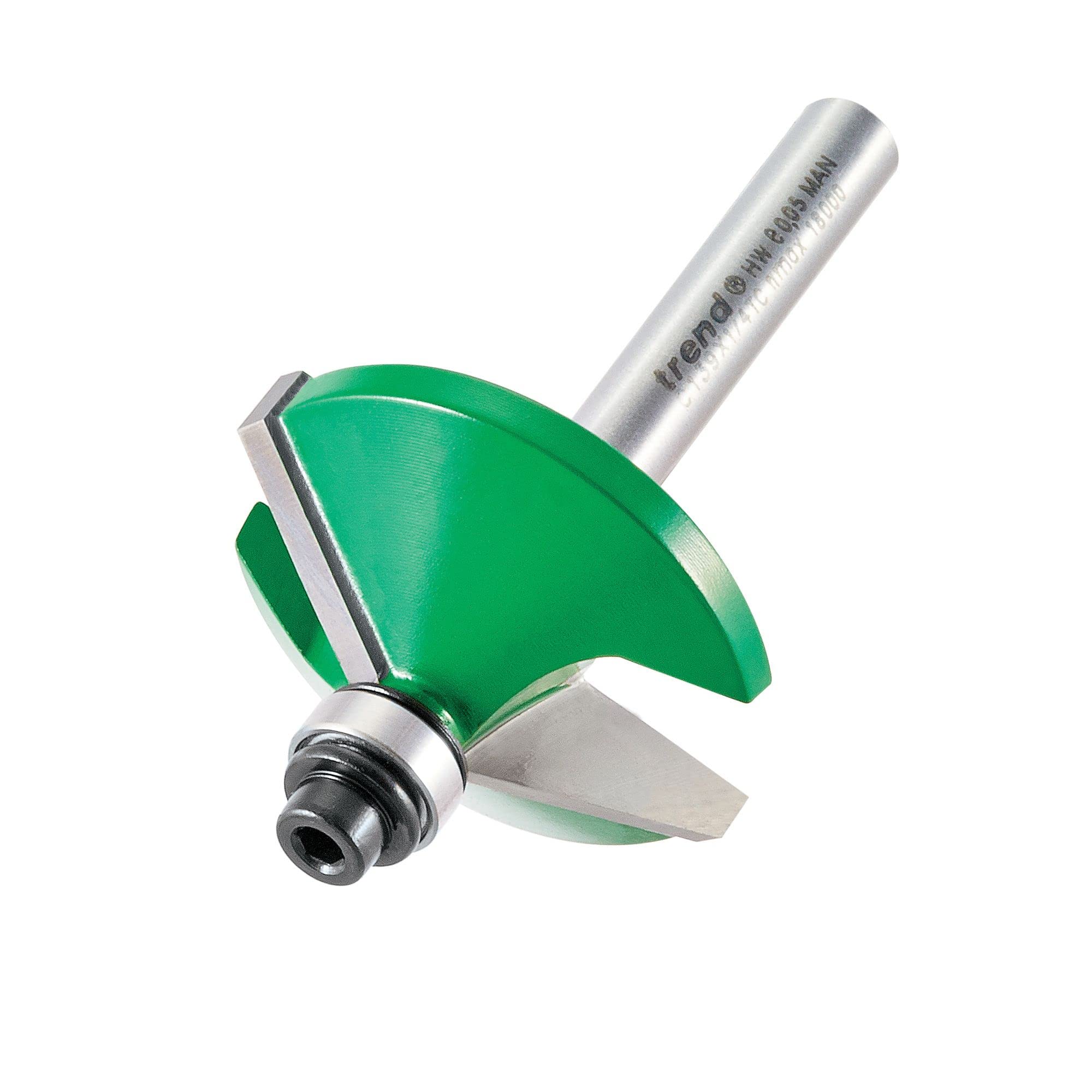 Trend CraftPro Fasenfräser-Bit, 1/4-Zoll-Schaft, 35,1 mm Schnittdurchmesser und 30-Grad-V-Nut, Wolframkarbidspitze, C139X1/4TC