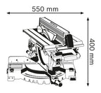Bosch Professional Kappsäge / Kombinationssäge GTM 12 JL (Sägeblatt-Ø: 305mm , inkl. 1x Kreissägeblatt, Schiebestock)