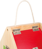 small foot Schlosshaus, aus Holz, mit Schlössern, Riegeln, Hebeln, Scharnieren und Sicherheitskette, ab 3 Jahren, 4432 Spielzeug, Naturholz