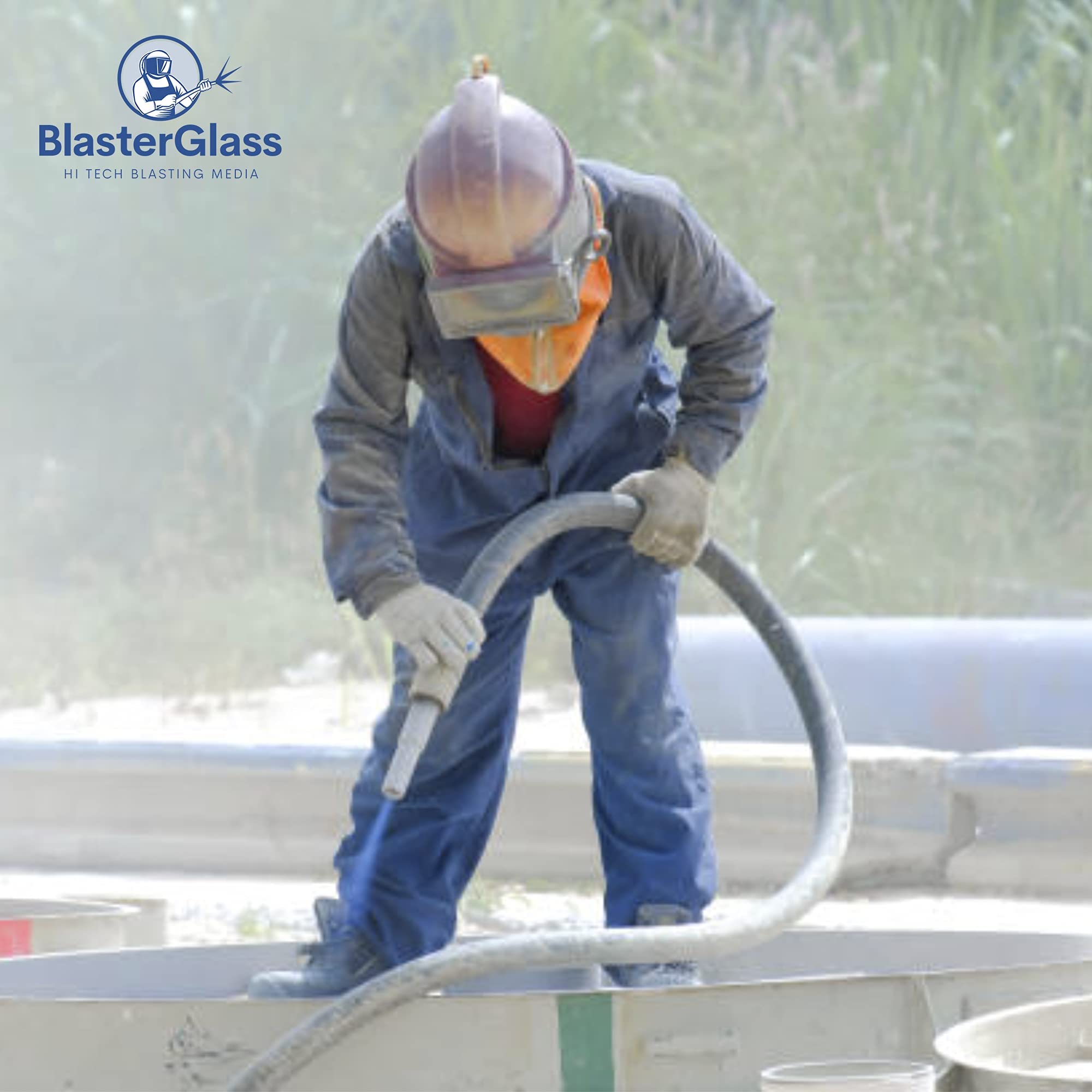 BlasterGlass Hi-Tech 40-60 Abrasive Strahlmittel für Strahlkabinen und Sandstrahlpistolen 10 kg